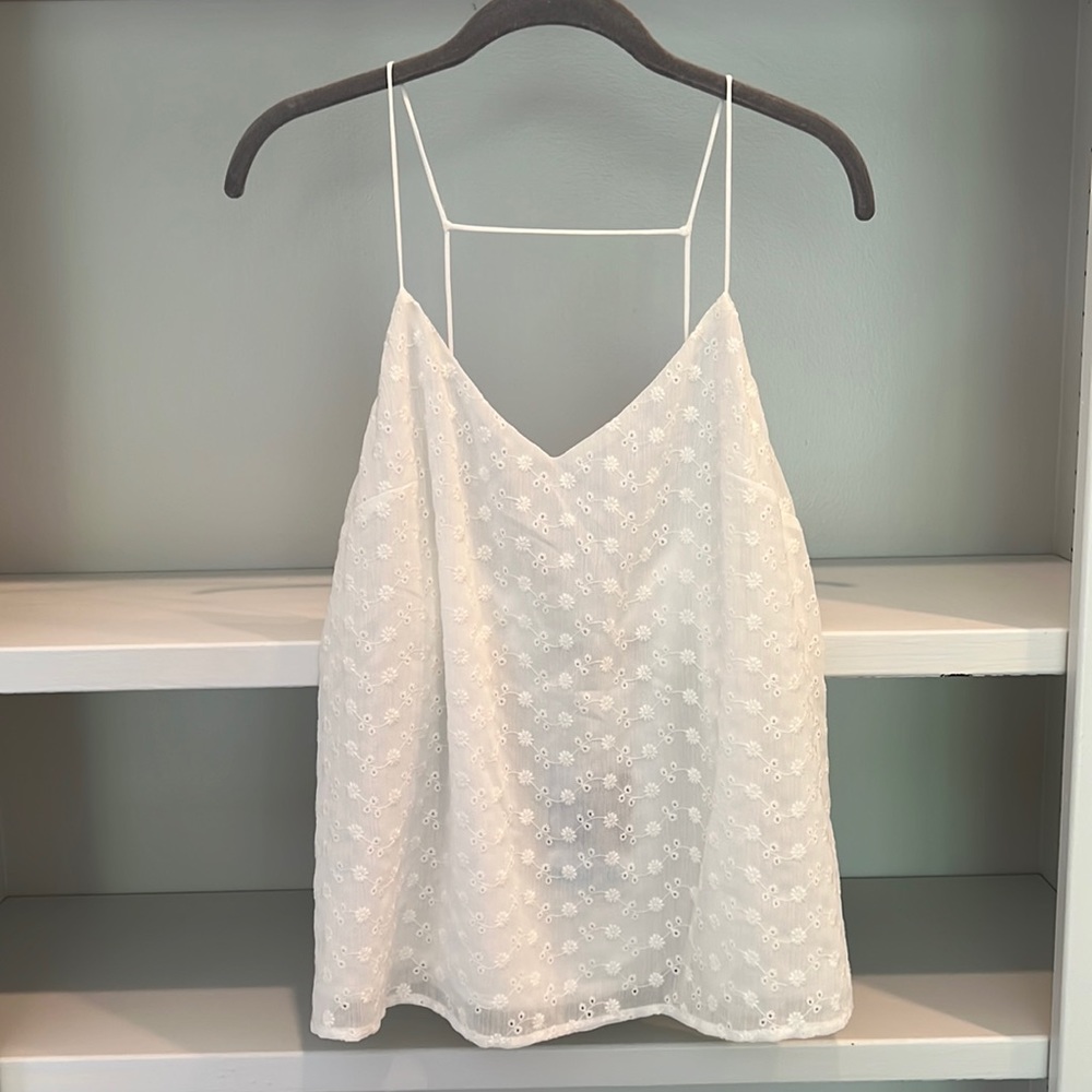 White floral top
